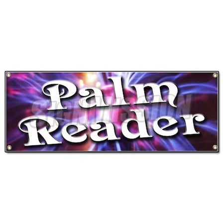 Signmission PALM READER BANNER SIGN fortune teller crystal ball future mystic palmists hand B-Palm Reader